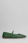 Fabio Rusconi Ballet Flats In Green Leather