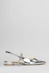 Fabio Rusconi Ballet Flats In Silver Leather In Silver