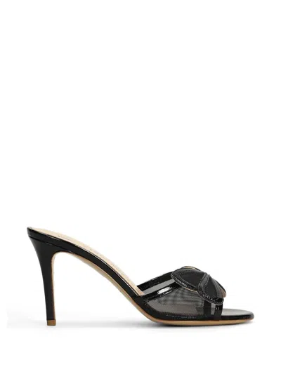 Fabio Rusconi Bow-detail Mesh Mules In Black