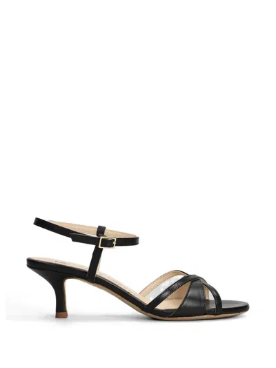 Fabio Rusconi Criss-cross Kitten-heel Sandals In Black