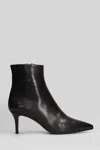 Fabio Rusconi High Heels Ankle Boots In Black Leather In Black