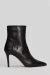 Fabio Rusconi High Heels Ankle Boots In Black Leather In Black