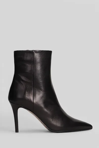 Fabio Rusconi High Heels Ankle Boots In Black Leather