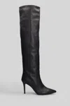 Fabio Rusconi High Heels Boots In Black Leather In Black