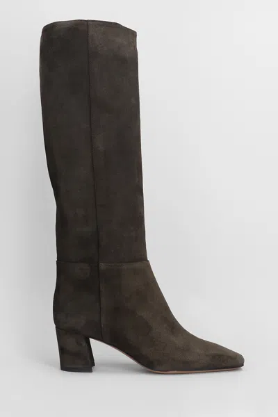 Fabio Rusconi High Heels Boots In Dark Brown Suede