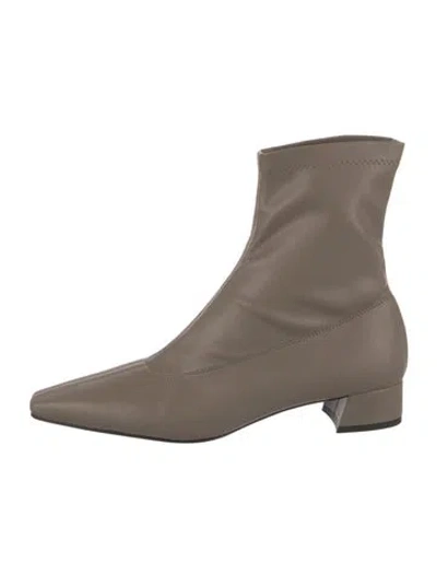 Pre-owned Fabio Rusconi Leather Sock Boots In Gray