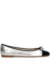 Fabio Rusconi Metallic Ballet Flats In Silver