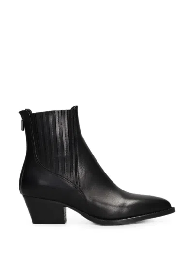 Fabio Rusconi Pointed-toe Zip-fastening Ankle Boots In Black