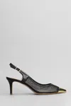 Fabio Rusconi Pumps In Black Leather And Fabric In Black