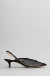 Fabio Rusconi Pumps In Black Leather And Fabric In Black