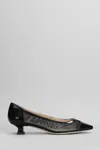 FABIO RUSCONI PUMPS IN BLACK LEATHER