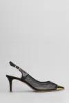 Fabio Rusconi Pumps In Black Leather And Fabric