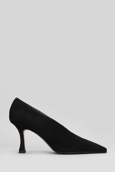 FABIO RUSCONI PUMPS IN BLACK SUEDE