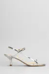 Fabio Rusconi 60mm Leather Sandals In Silver