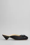 Fabio Rusconi Slipper-mule In Black Satin