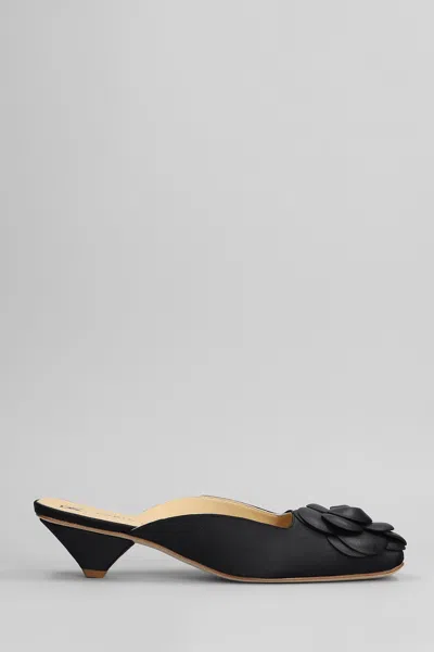Fabio Rusconi Slipper-mule In Black Satin