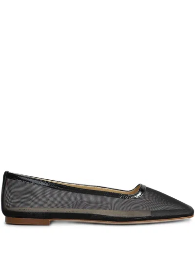 Fabio Rusconi Square-toe Ballet Flats In Black
