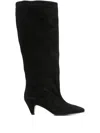 Fabio Rusconi Suede Knee-high Boots In Black