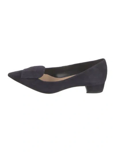 Pre-owned Fabio Rusconi Suede Pumps In Blue