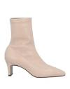 Fabio Rusconi Woman Ankle Boots Beige Size 7 Soft Leather In Beige
