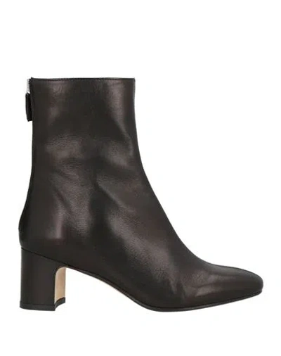 Fabio Rusconi Woman Ankle Boots Black Size 6 Leather