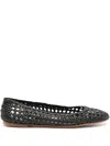 Fabio Rusconi Ballet Flats In Black Leather