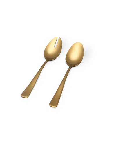Fable 2 Piece Serving Spoons Set In Matte Gold