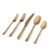 Fable 20 Piece Flatware Set, Service For Four In Gold