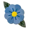 Fable And Mirth Blue Blossom Hand Tufted Floral Rug In Blue