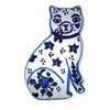 Fable And Mirth Blue / White Large Hand-tufted Blue And White Cat Wool Rug In Multi