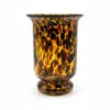 Fable And Mirth Brown / Black / Yellow Amber Tortoise Shell Hurricane Vase In Multi