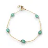 Fable And Mirth Women's Green / Gold Gold And Emerald Gemstone Bracelet In Multi