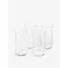 Fable Clear Transparent Set Of Four Tall Glasses In Clear