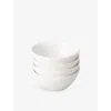 Fable Cloud White Little Ceramic Stoneware Bowls Set Of Four In Cloud White