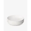 Fable Little Ceramic Stoneware Plates Set Of Four Cloud White In Cloud White