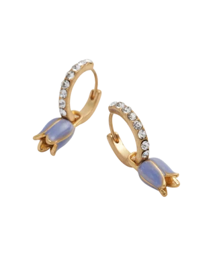 Fable England Bluebell Charm Huggie Earrings