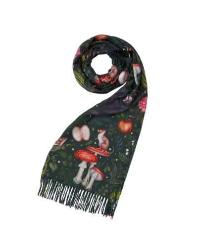 Fable England Catherine Rowe's Into The Woods Scarf In Green