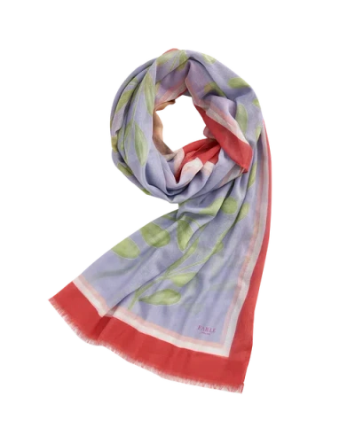 Fable England Catherine Rowe Pet Portraits Pug Lightweight Scarf In Blue