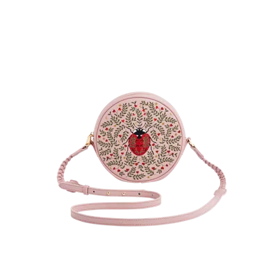 Fable England Chloe Ladybird Circle Bag In Pink