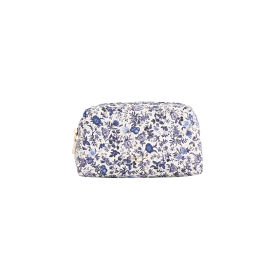 Fable England Ditsy Blue Small Pouch In Multi