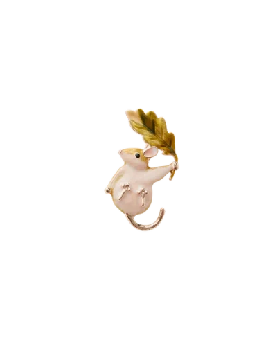 Fable England Enamel Dormouse Brooch