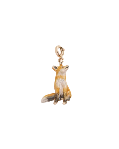 Fable England Enamel Fox Charm