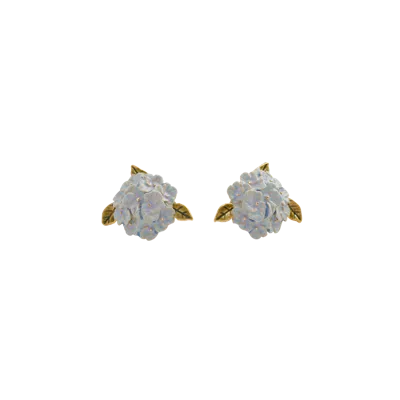 Fable England Enamel Hydrangea Earrings