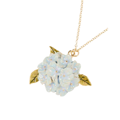 Fable England Enamel Hydrangea Necklace