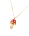 Fable England Enamel Mushroom Necklace