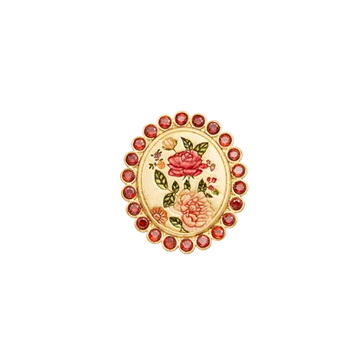 Fable England Eve Floral Brooch In Gold