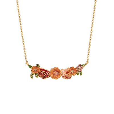 Fable England Eve Floral Choker Necklace In Gold