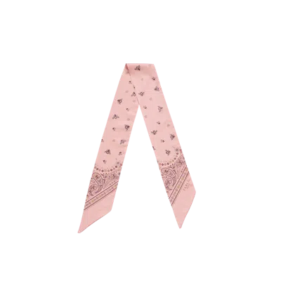 Fable England Eve Skinny Scarf In Pink