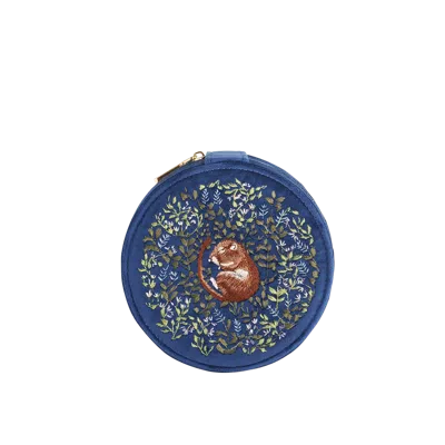 Fable England Fable Chloe Dormouse Jewellery Box Navy In Blue