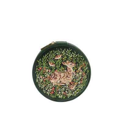 Fable England Fable Chloe Fawn Jewellery Box In Green
